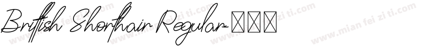 Brittish Shorthair Regular字体转换